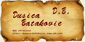 Dušica Bataković vizit kartica